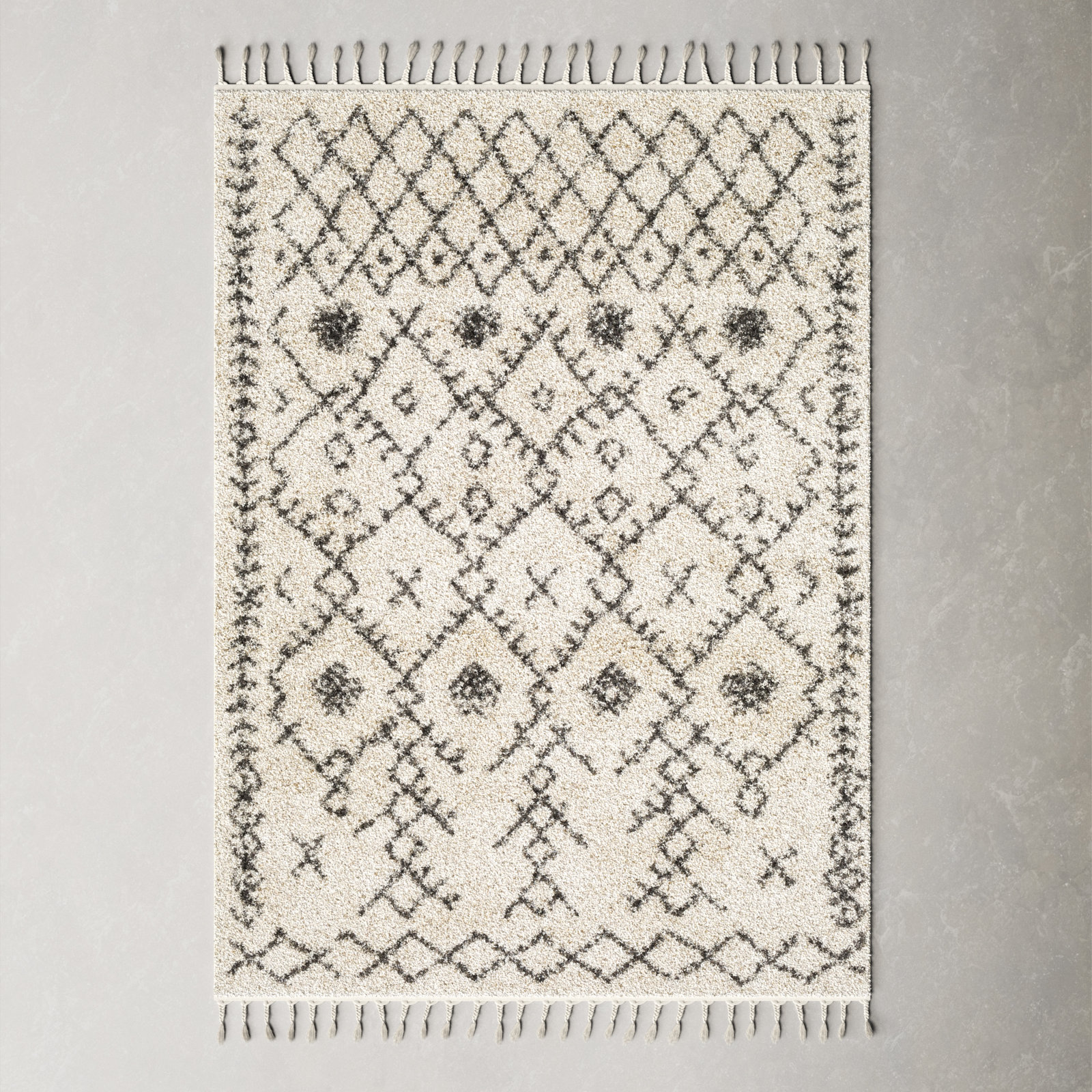 Mossy Charcoal/Beige Rug, Rectangle 7'10" x 10'3"