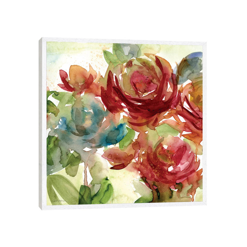 Secret Garden II by Carol Robinson - Painting on Canvas, 66.04 cm H x 66.04 cm W, White Framed