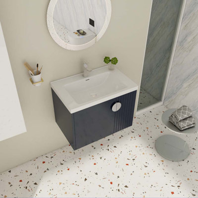 Meuble-lavabo simple 27,75 po avec plateau en céramique Greyden
