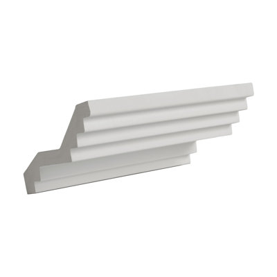 4 in x 1-13/16 in x 6 in L Plain Polyurethane Crown Moulding Sample