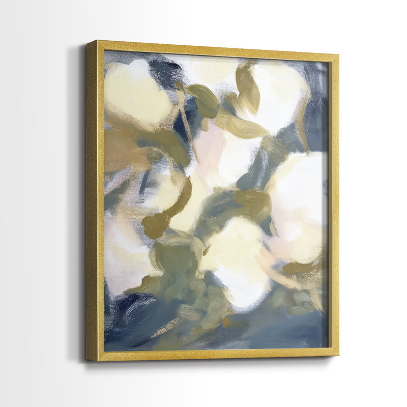 Série ABSTRACT DCCCLxxix - reproduction encadrée de qualité supérieure - prête à être accrochée - aucun clou requis, Doré