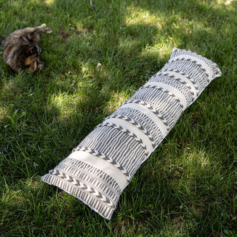 Modern Fringed Outdoor Throw Pillow