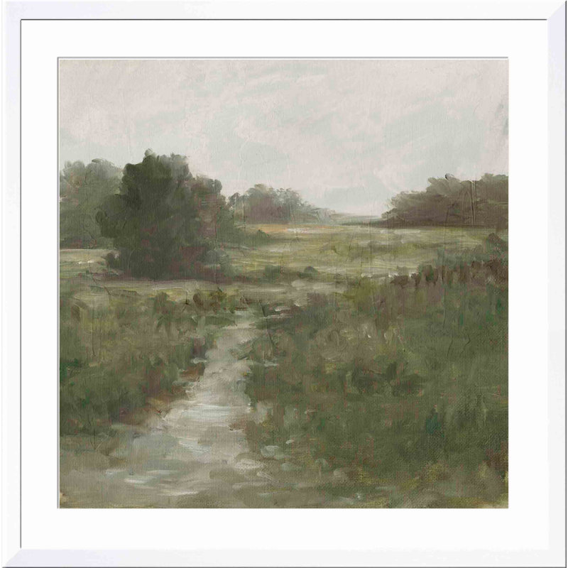 Tranquil Fen I by Ethan Harper, White, 25.8" H x 25.8" W x 1.18" D