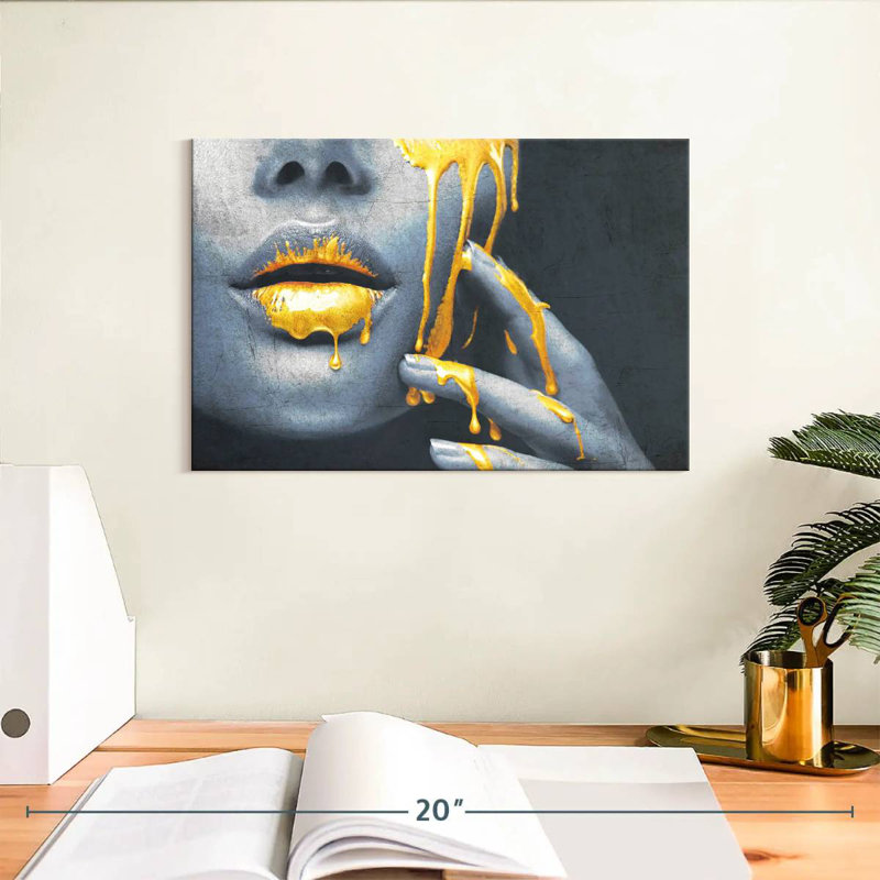 Shuttleworth Gold Makeup Paint Drip, 8" H x 12" W