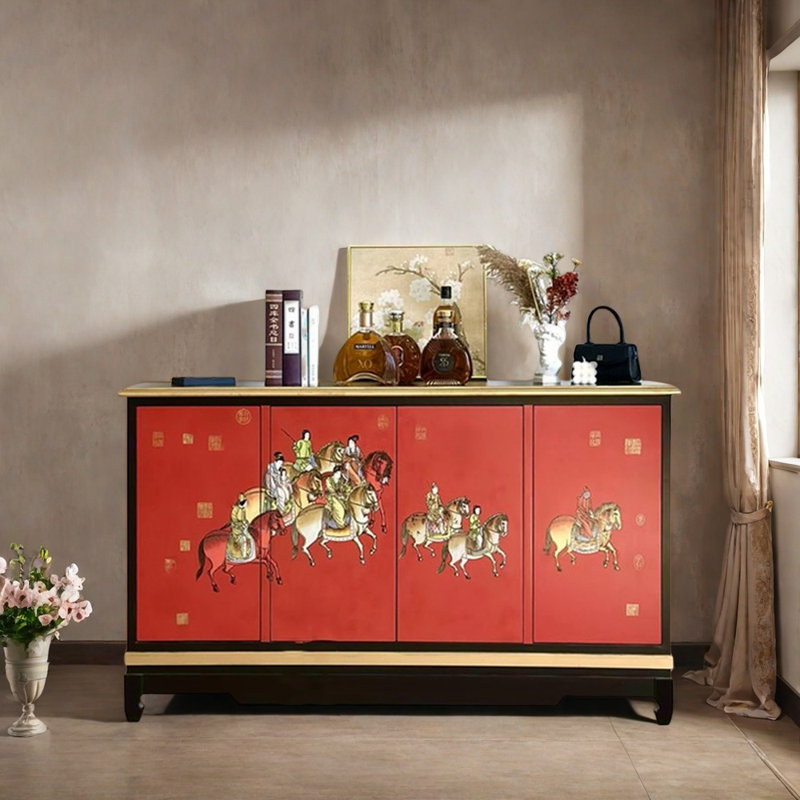 Armoire d'entrée rouge