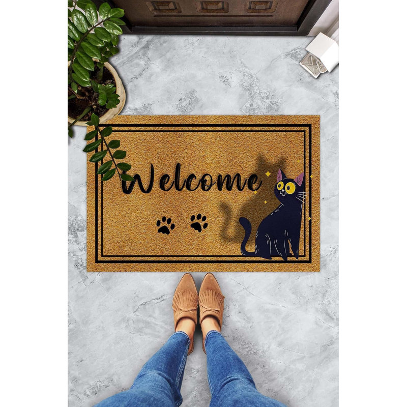 Durable PVC Doormat, Non-Slip Underside, 15.7 x 23.6 inches | 100% PVC Material, Machine Washable at 86°F | Perfect for Indoor & Outdoor Use, Easy to Clean, Stylish & Functional Welcome Mat