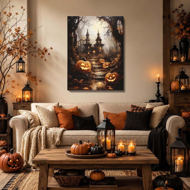 Wrapped Canvas Print, Orange