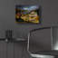 Art mural en verre épique «Halloween Night On The Lake» par JL Munro, 16 po x 12 po