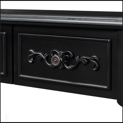 Console 52 po moderne et contemporaine avec quatre tiroirs et une tablette ouverte pour le hall d'entrée ou le salon