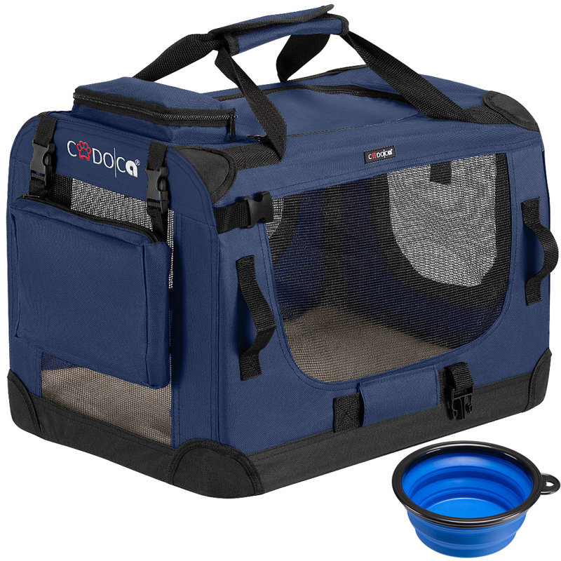 Kempner Pet Carrier, Blue, 35cm H x 50cm W x 35cm D