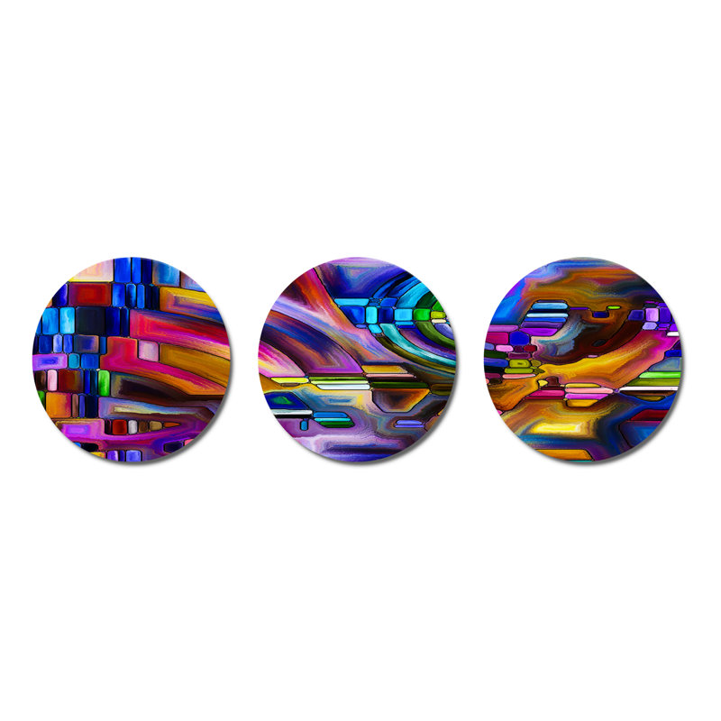 Virtual Color Division - Modern Metal Wall Decor Set