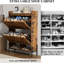 Armoire à chaussures à 2 niveaux avec tiroirs rabattables et tablettes ouvertes, organisateur de vestibule étroit autoportant avec pieds en métal-195315180