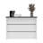 Central  kitchen island with modern design, ample storage space Black and white