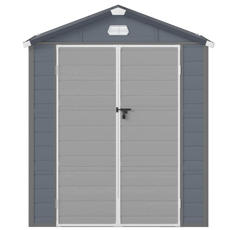 Remise extérieure en résine, H 86,22 po x l 74,80 po x P 74,80 po