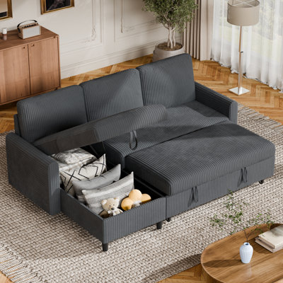 77.2" Upholstered Sleeper Sofa Bed