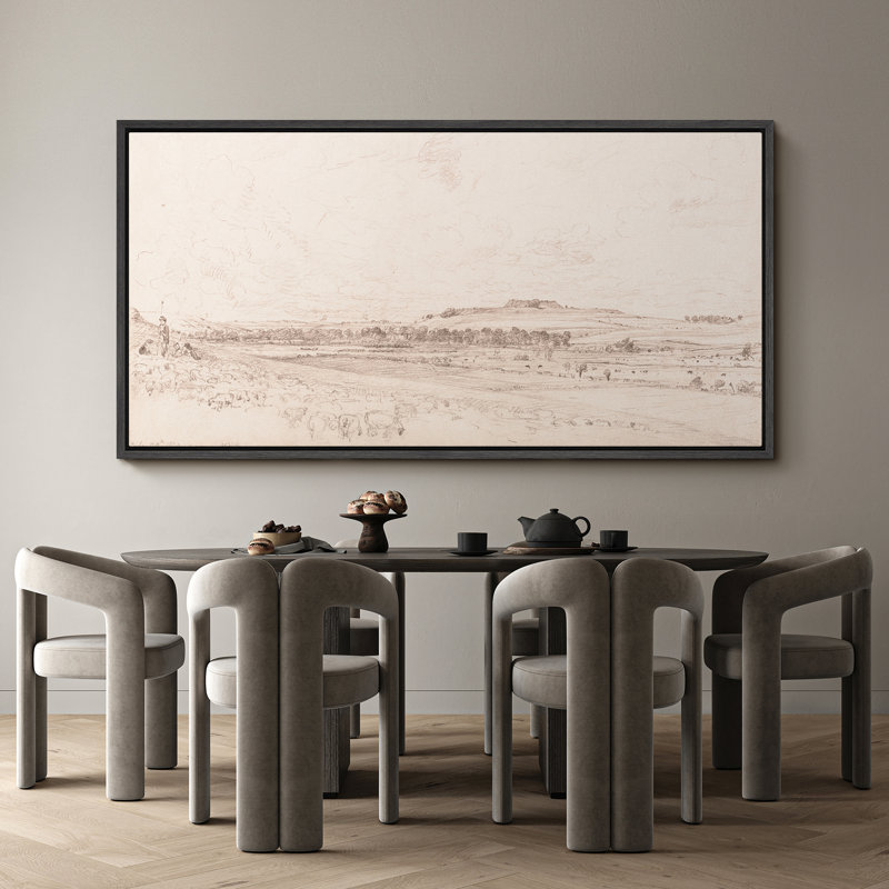 "Rurale rustique" de style rétro, reproduction sur toile encadrée, H 30 po x l 60 po, Black