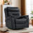 Puspha 37'' W Modern Vegan Leather Swivel Manual Recliner-606100657