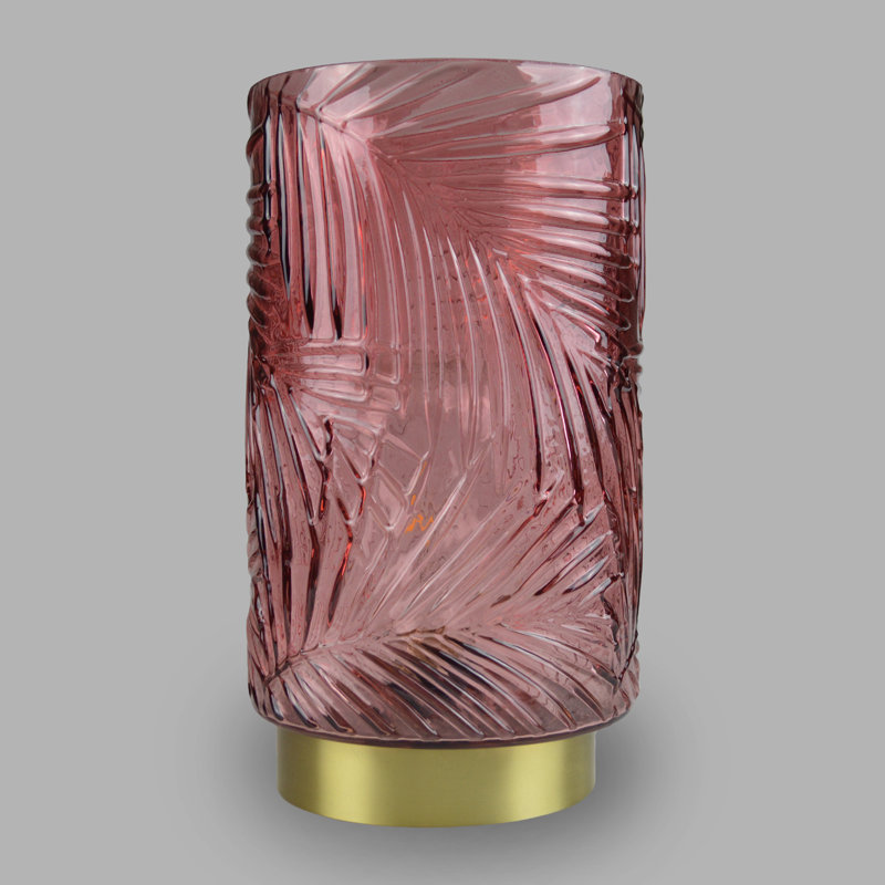 Carter Glass Novelty Lamp, Light Red