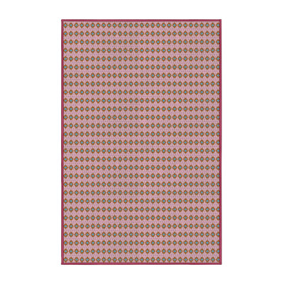 Tapis de zone rose à motif