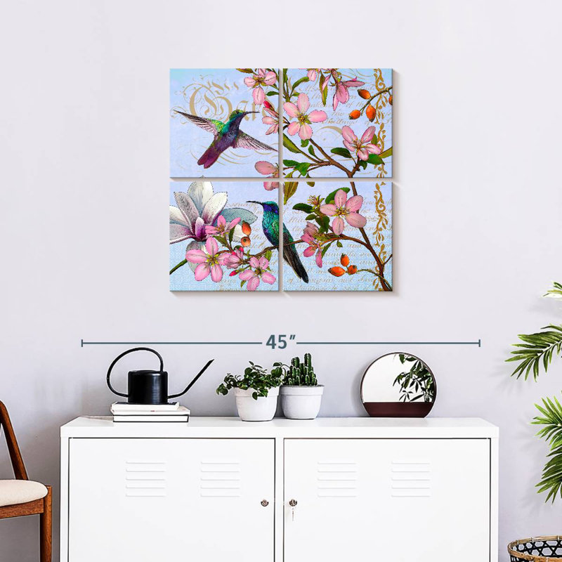 Colibri Brampt botanique, H 26 po x l 26 po