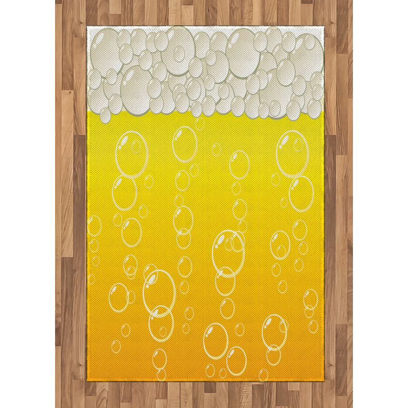 Close Up Abstract High Density Long Fiber Poly Threads Decorative Area Rug Carpet, Rectangle 4' x 5'8"