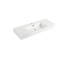 Lavabo de salle de bain 48 po en résine blanc avec revêtement gélifié, charmant, profondeur 48,56 po, largeur 18,09 po, hauteur 4,63 po