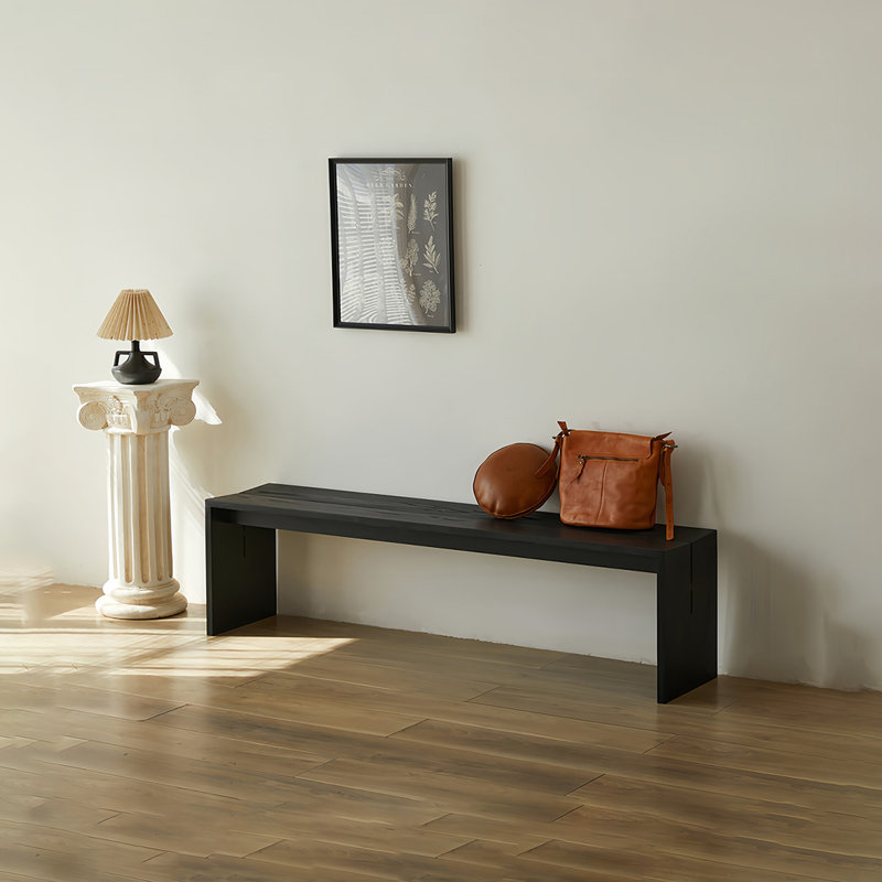 Banc de rangement Lashown, H 16,53 po x l 70,86 po x P 12,59 po