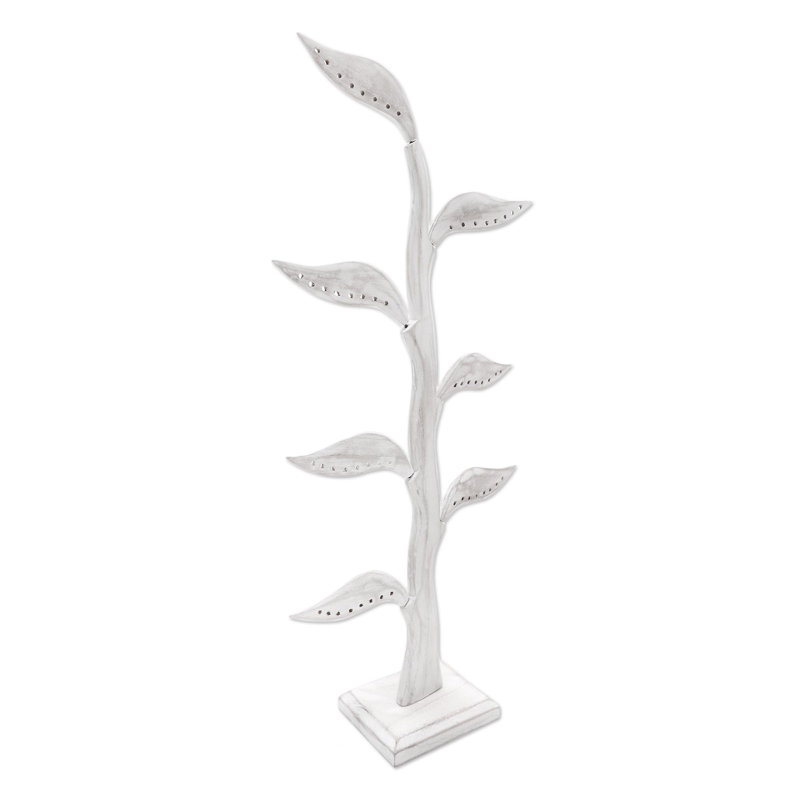 Porte-bijoux Red Barrel Studio Daun Salam, Blanc