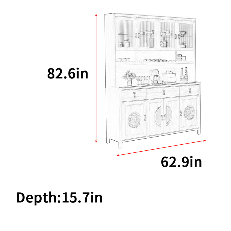 Nouveau support de rangement rétro de luxe de style chinois