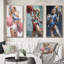 «Playful Dancing Cheerleader», 3 pièces sur toile-723950461-723950434