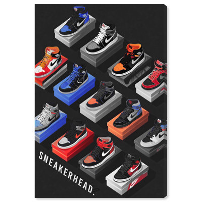 Sneakerhead Duo Color Collection Canvas Sneaker Wall Art by Art Remedy, Gallery Wrapped, 36 x 54