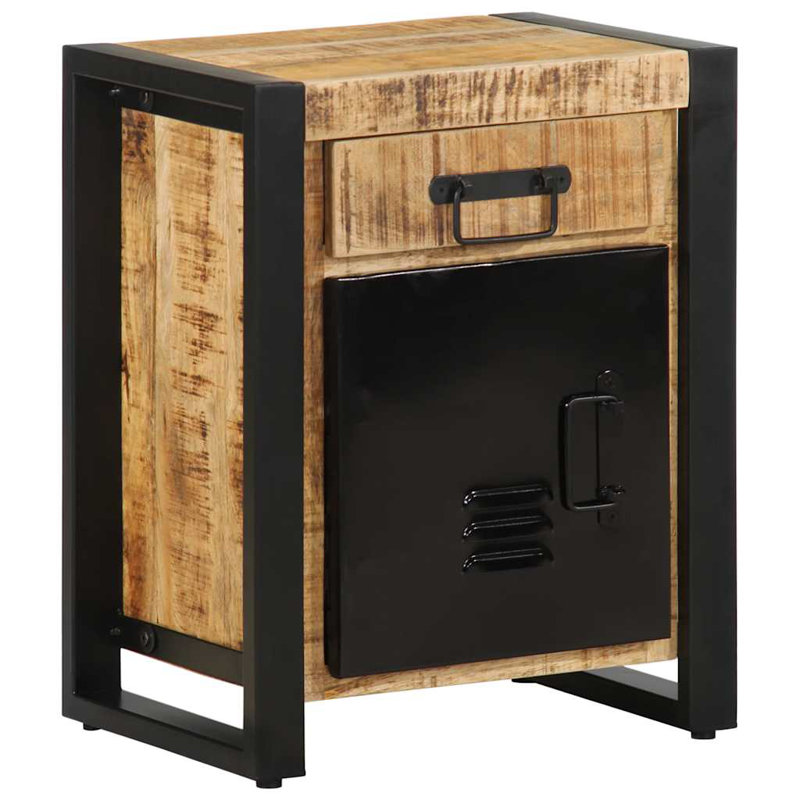 Amenata 40cm W Iron Bedside Table