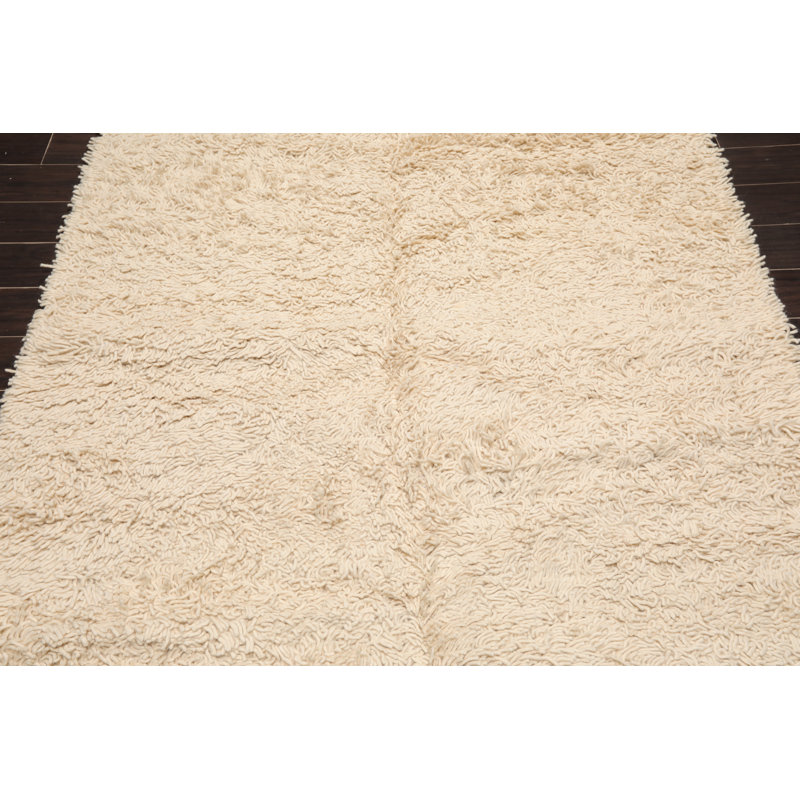 Wool Indoor Rug, Rectangle 9' x 12', Ivory 