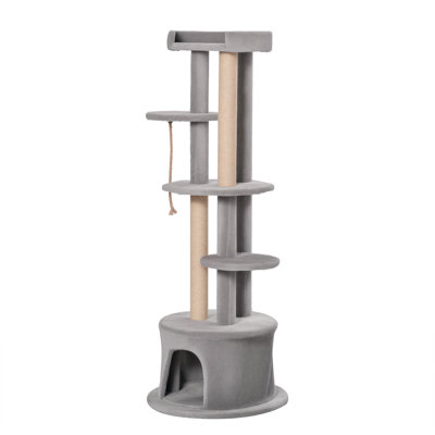 Masham Cat Tree Kitten Tower for Indoor Cats with Scratching Post Grey