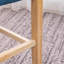 Ensemble de 2 tabourets en bois massif à dossier à hauteur de comptoir Siena, bleu