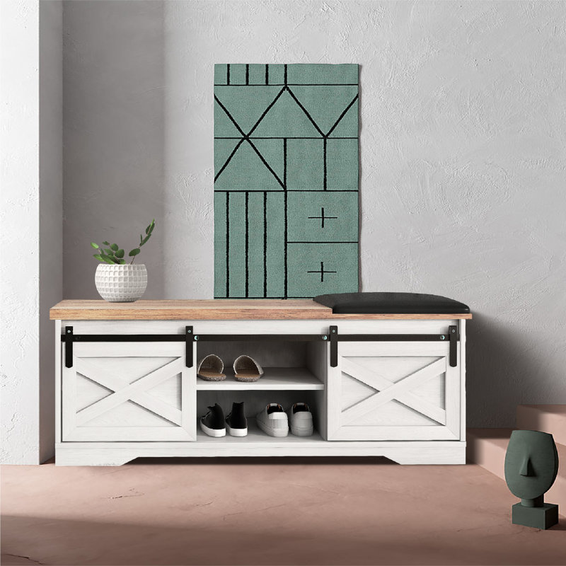Banc de rangement Ivrea, Blanc
