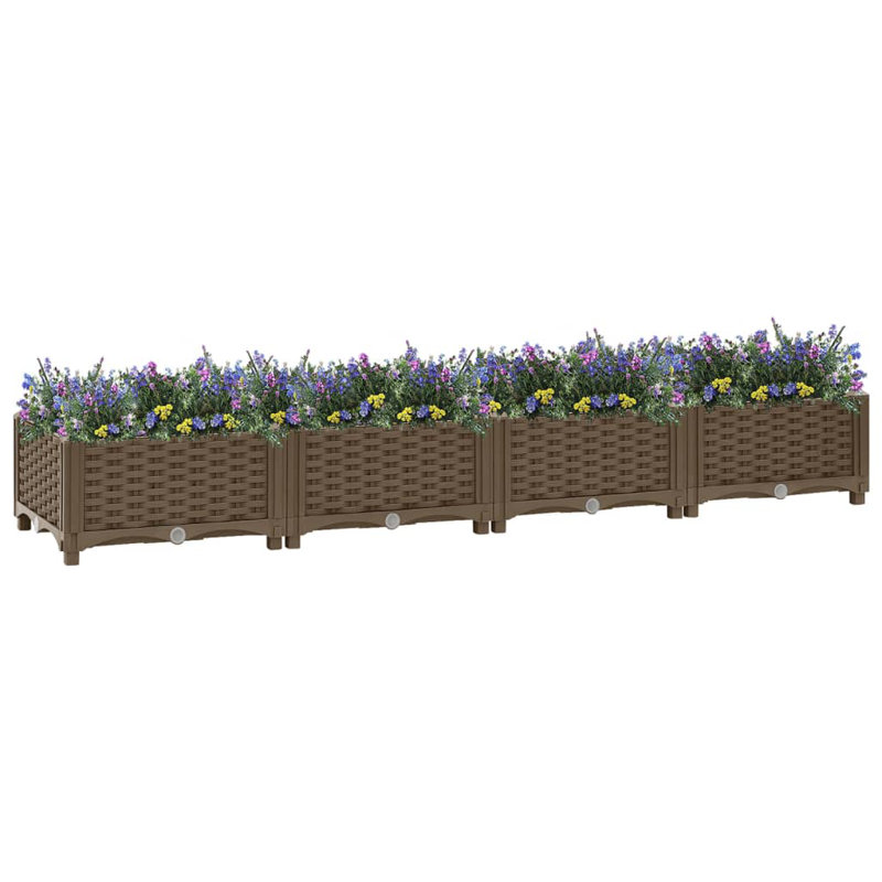 Dakota Fields Raised Bed Polypropylene, 38cm H x 160cm W x 40cm D, Brown