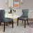 Reine Traditional Vegan Leather Upholstered Beech Wood Dining Side Chair in Pebble Gray