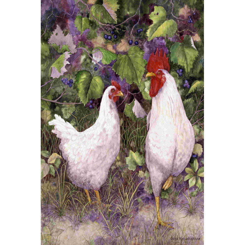 Roosters En Place IV 2855142, H 18 po x l 12 po
