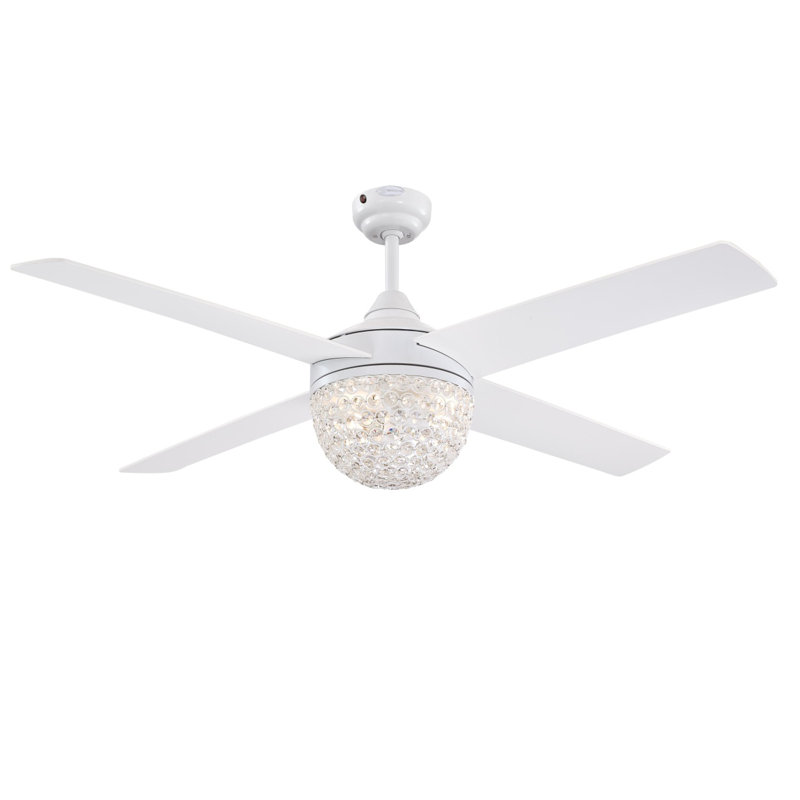 Franconia Ceiling Fan with Light Kit, White