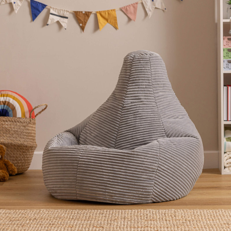 Kids Dalton Cord Bean Bag, Grey