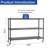 Heavy Duty 3-Tier Wire Shelving Unit: 1500LBS Capacity, 51.6"H x 59.6"W x 24"D, with 4 Wheels for Garage, Pantry, Kitchen, Closet Storage-809601131