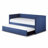Fabric Upholstered 1pc Day Bed with Pull-out Trundle-1409314483