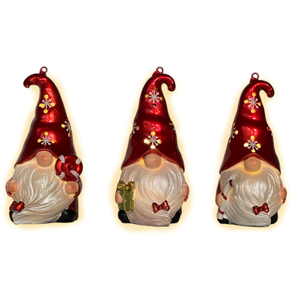 Nordic Tomte Girl Caroling Figure 6 Christmas Gnome Wood Elf