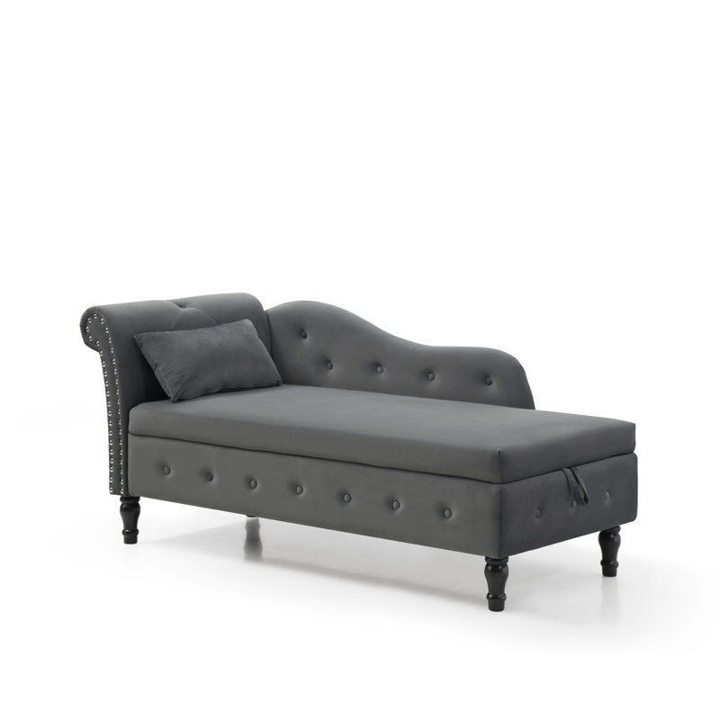 Canapé moderne 60 po Velvet, Gris