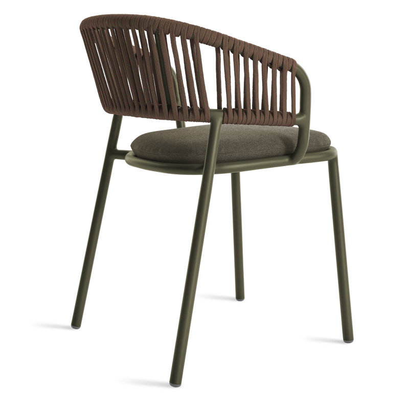 Mate Outdoor Dining Armchair, Toohey Olive Plainweave