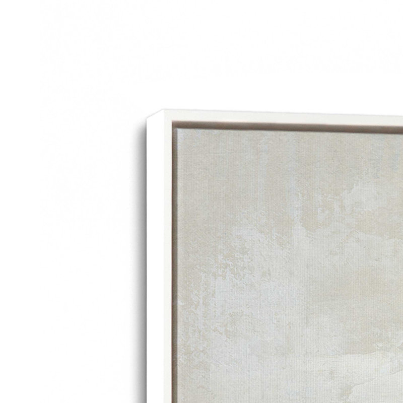 Ensemble de 2 couches abstraites douces, Cadre flottant blanc opaque, H 13 po x l 26 po