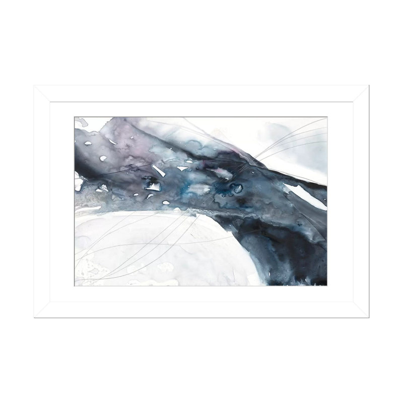 Agate Wave II - reproduction d'art murale - papier d'art encadré, H 24 po x l 32 po, Impression encadrée avec passe-partout