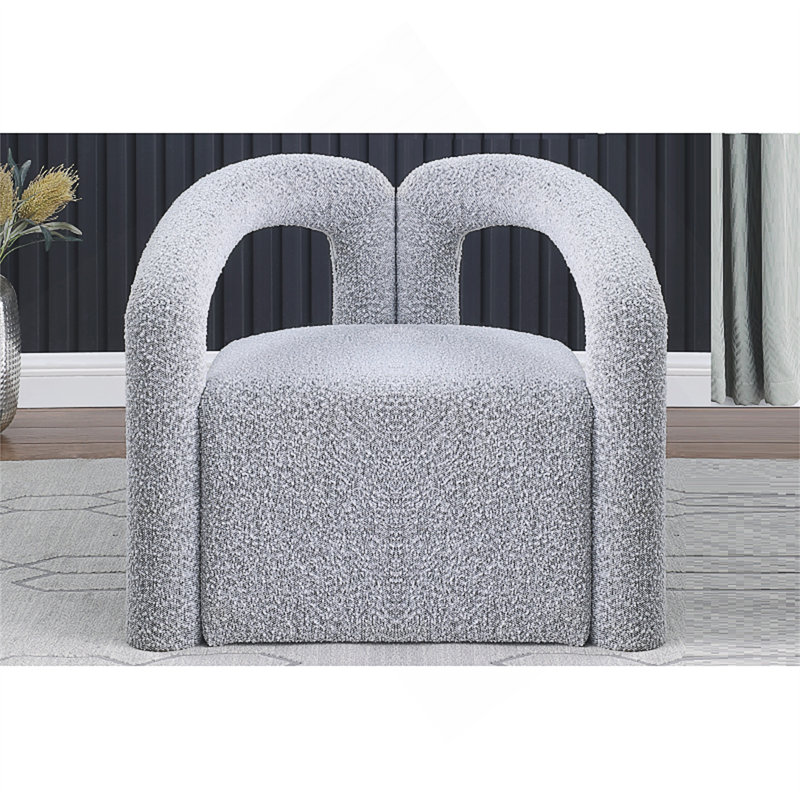 Fauteuil demi-tonneau Kierson, Boucle gris