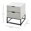 Bartosz 39 cm W Steel Bedside Table